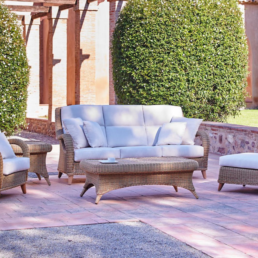 Traditional sofa KENYA POINT garden / white / acrylic fabric