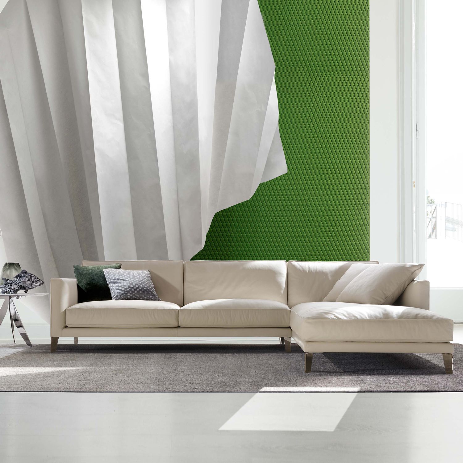 Modular Sofa Corner Contemporary Fabric Time Break