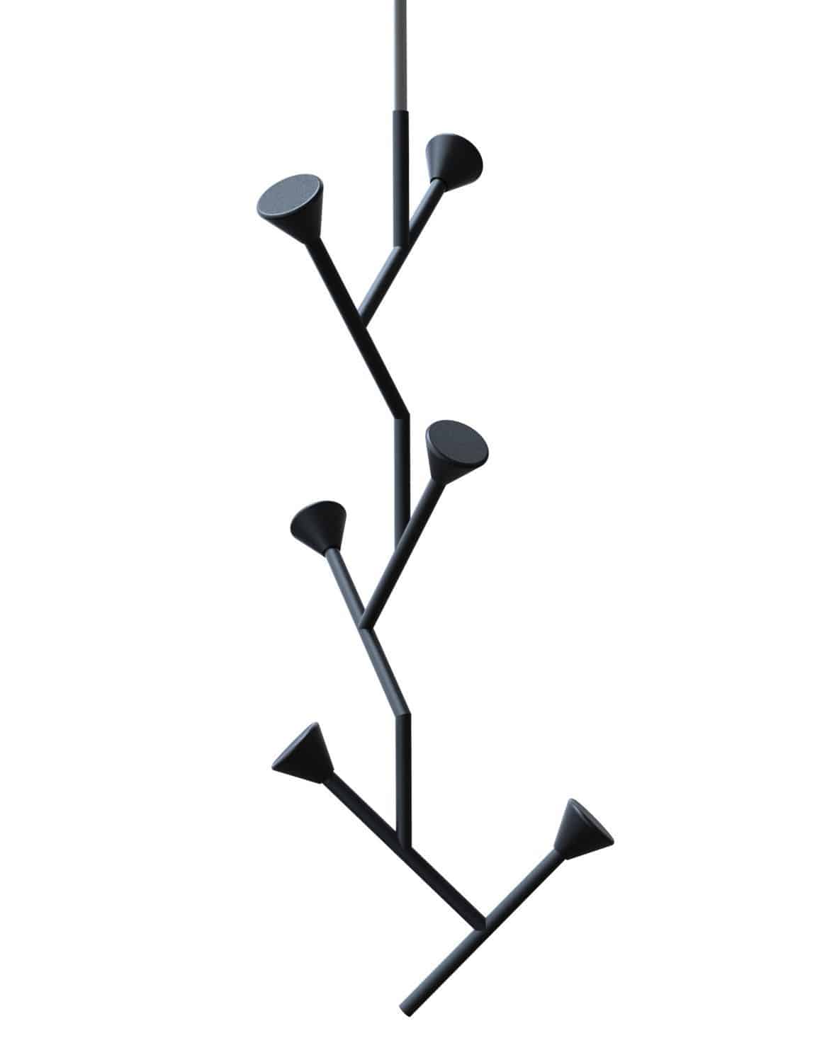 Ceilingmounted coat rack LIFE 5 LIGHT INSILVIS minimalist design