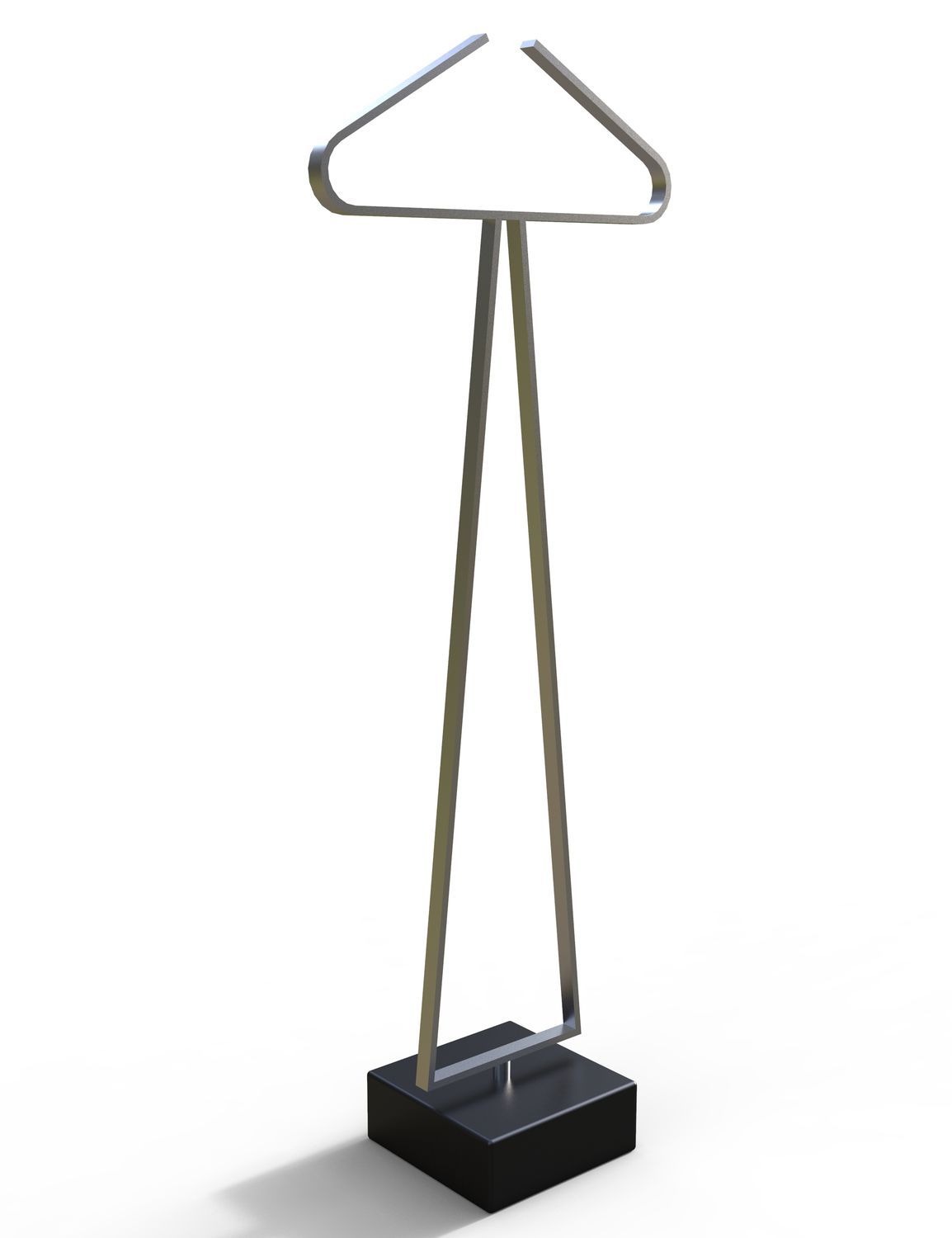 Floormounted valet stand TUT 1 INSILVIS contemporary / stainless steel / marble