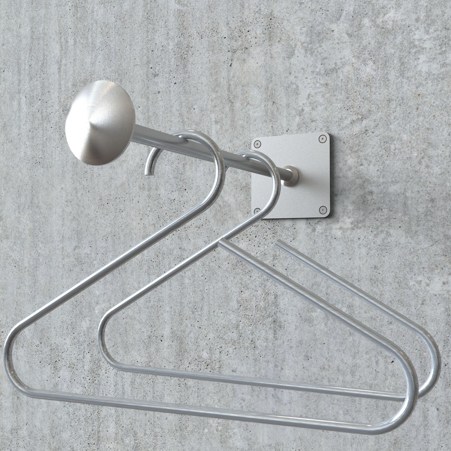 Wallmounted coat hanger rack LESS IS MORE 4 INSILVIS