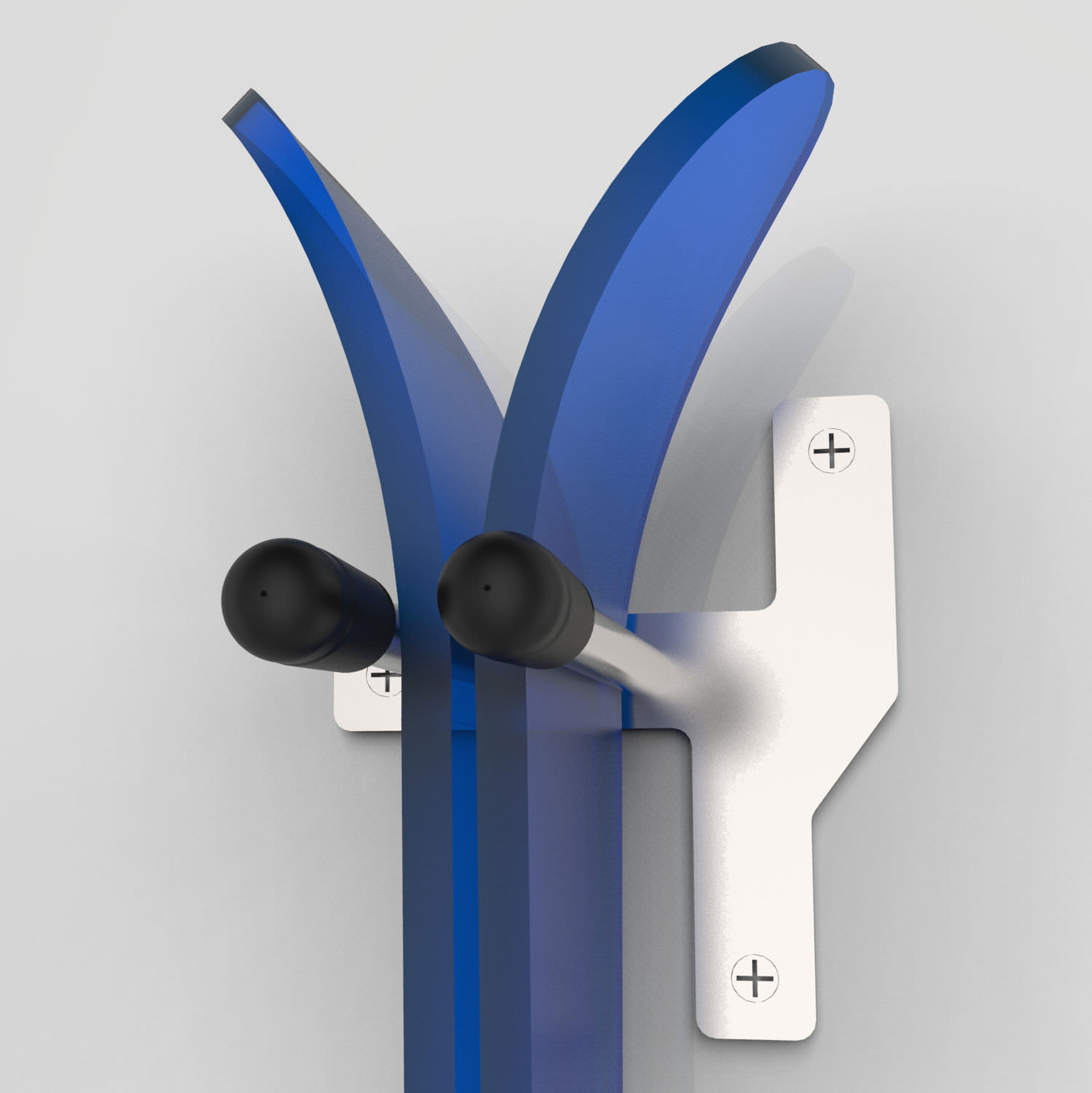 Wallmount ski rack SLALOM 1 INSILVIS