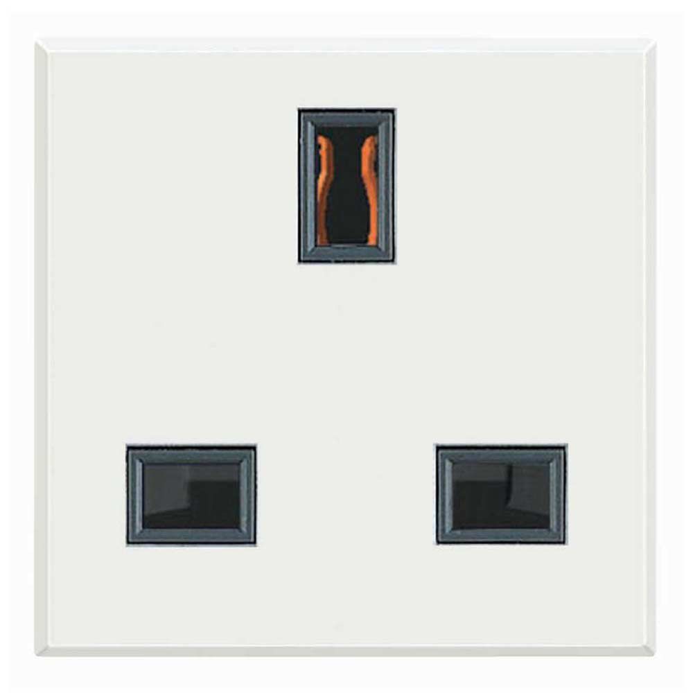 Power socket - HD4150 - Bticino - wall-mounted / stainless steel / glass