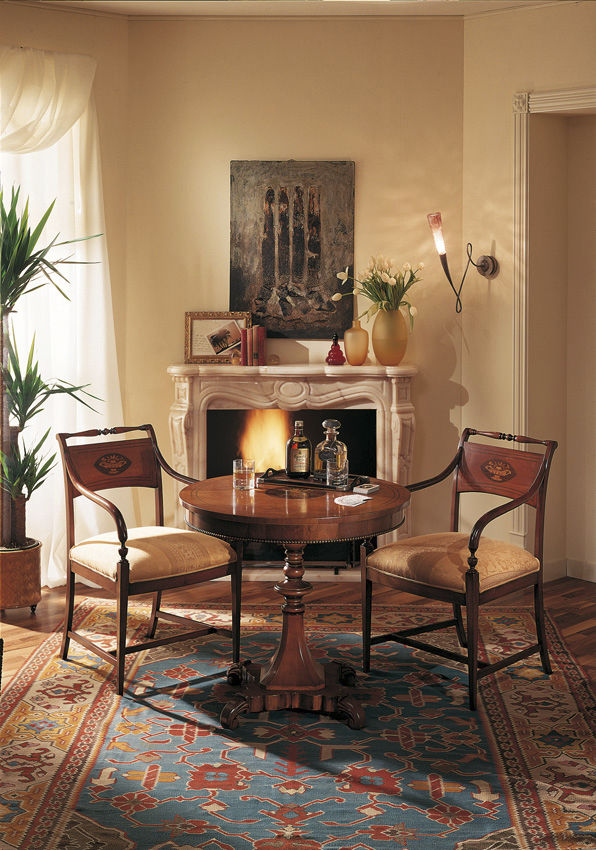 Classic pedestal table OTTOCENTO MEDEA wooden / round / home