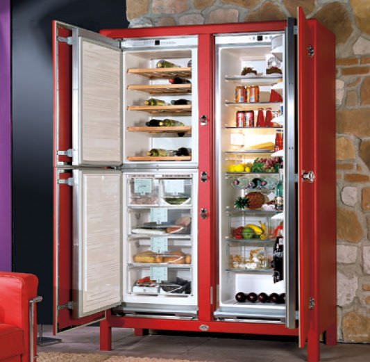 meneghini three door fridge