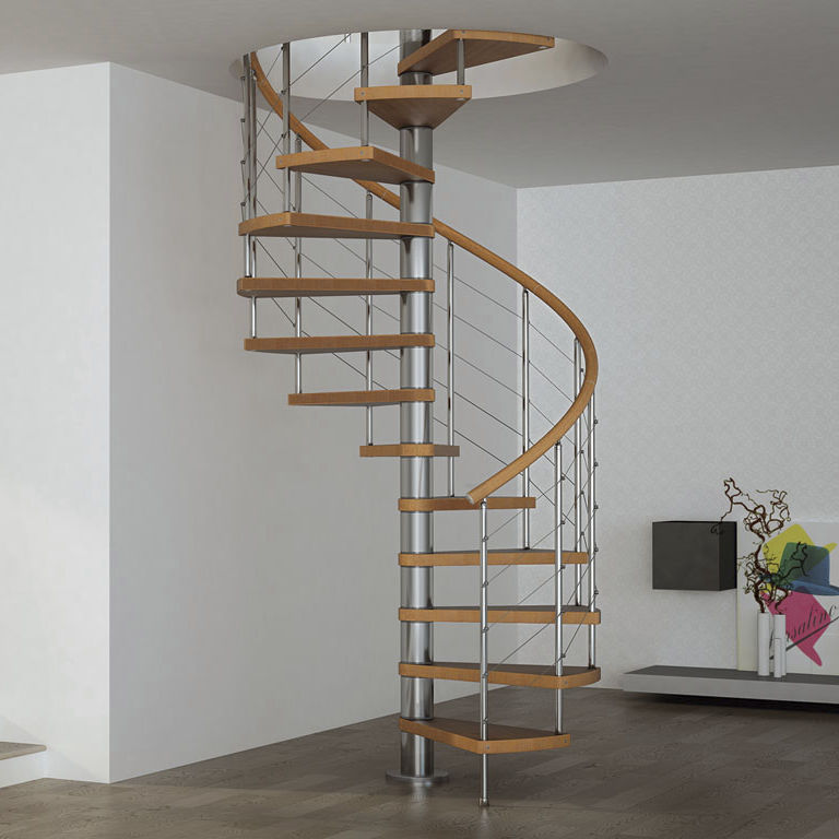 Spiral staircase - GUS 010 - FONTANOT - ALBINI & FONTANOT - wooden step ...