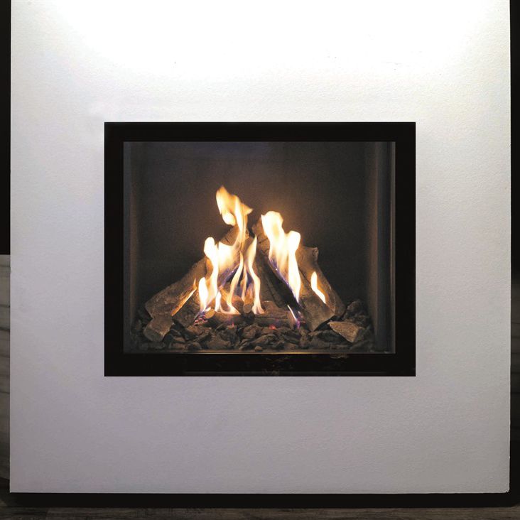 Gas Fireplace Contemporary Closed Hearth Wall Mounted