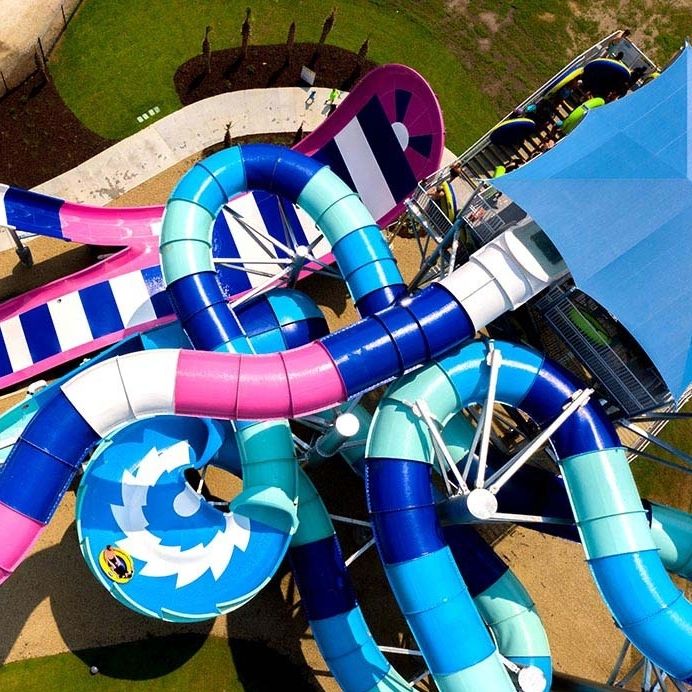 Curved slide TAILSPIN WhiteWater for water park / tubular / multiple