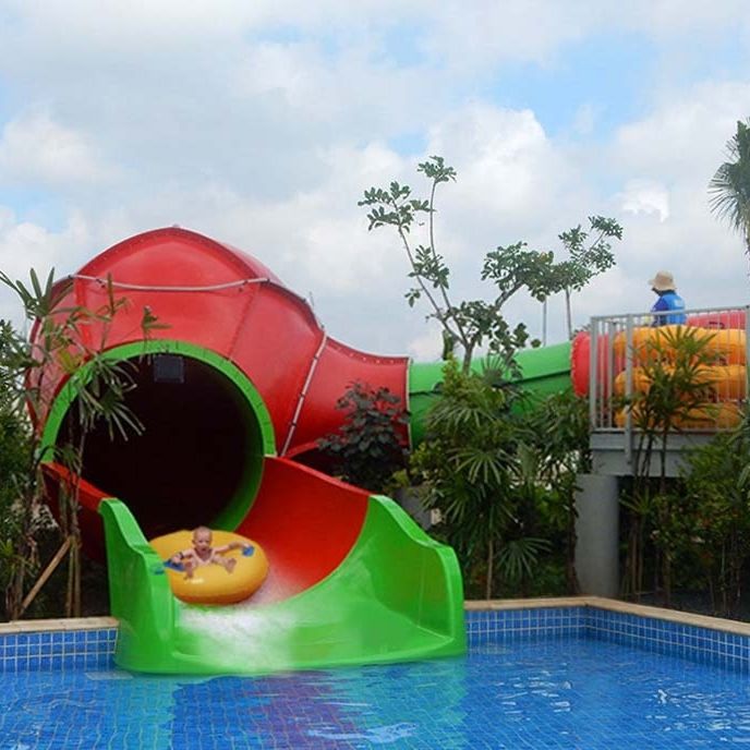 Curved slide MINI AQUASPHERE WhiteWater for water park / tubular