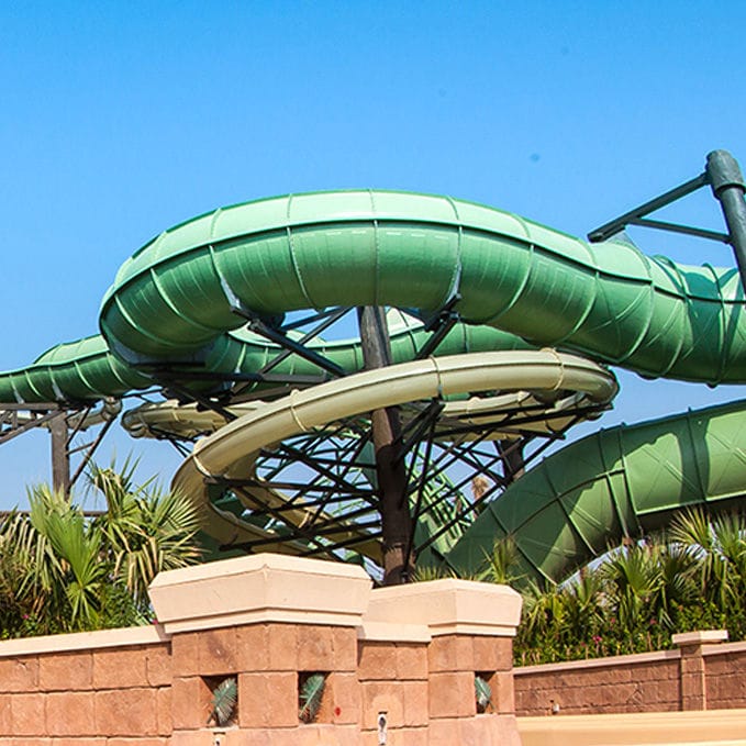 Curved slide ANACONDA WhiteWater for water park / tubular / multiple