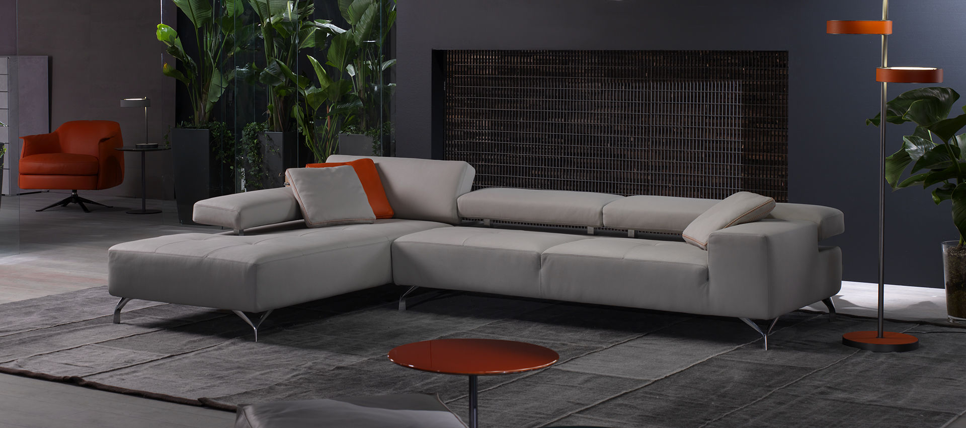 Modular Sofa Contemporary Leather Reclining Miami By