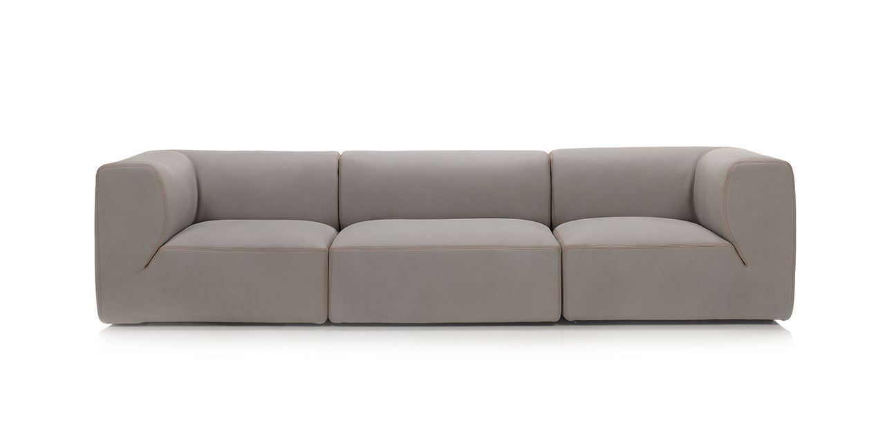 Modular Sofa Contemporary Leather 3 Seater Play By