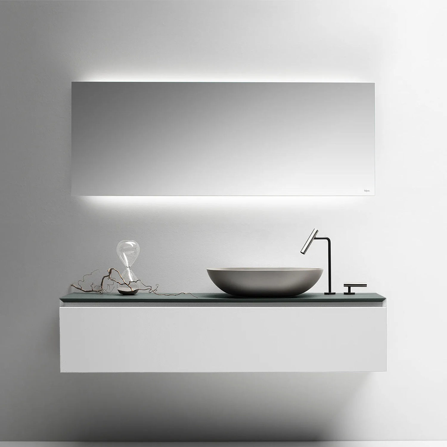 Wall-hung washbasin cabinet - PURE - FALPER - Cristalplant ...