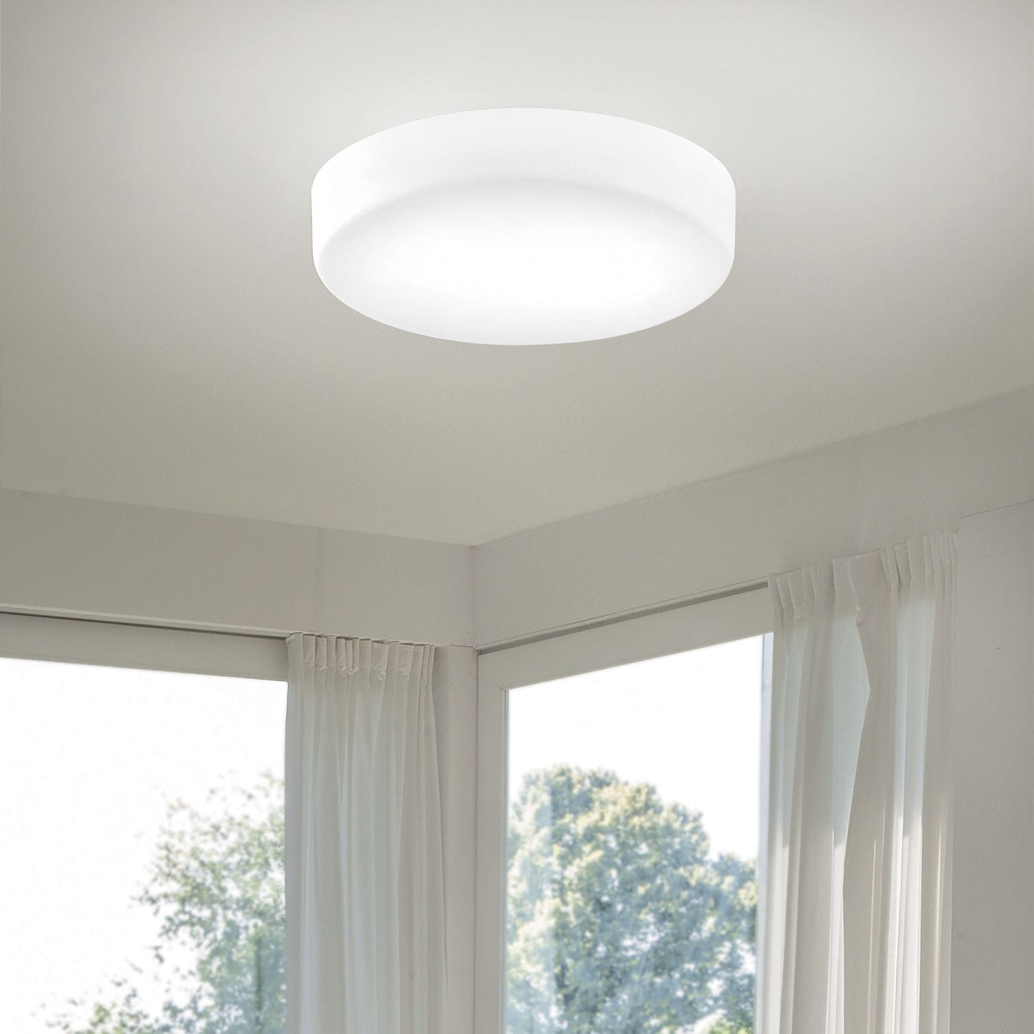 Contemporary Ceiling Light Round Blown Glass Led Sogno