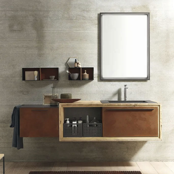 Contemporary bathroom WOOD 04 ARCHEDA wooden / lacquered