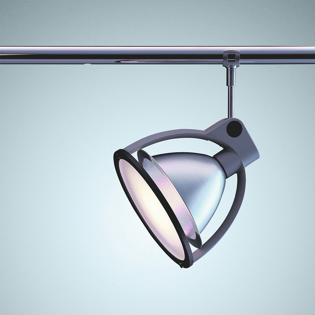 Halogen track light CAD LFF round / brushed aluminum / plastic