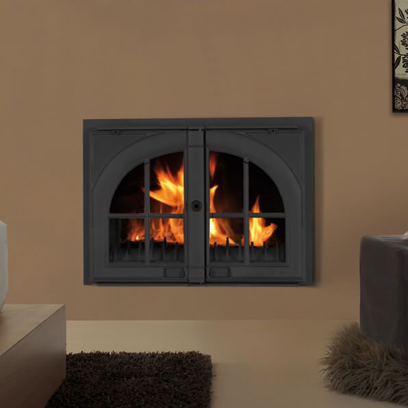 Wood Burning Fireplace Traditional Closed Hearth Built In