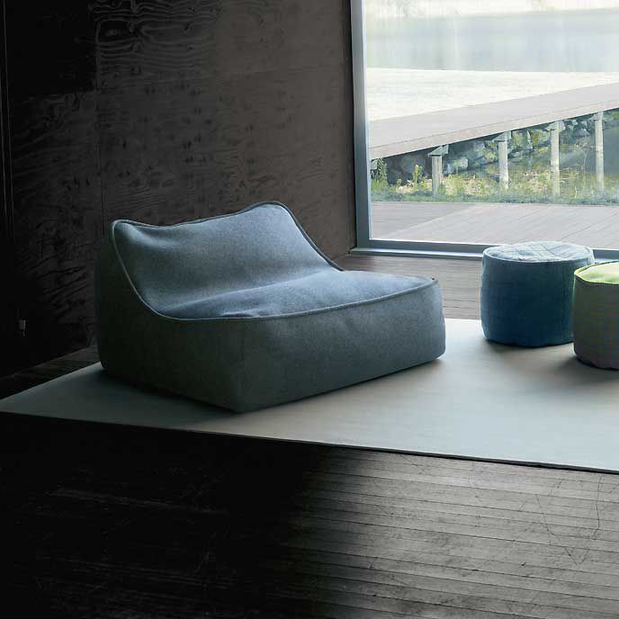 Contemporary fireside chair FLOAT PAOLA LENTI fabric