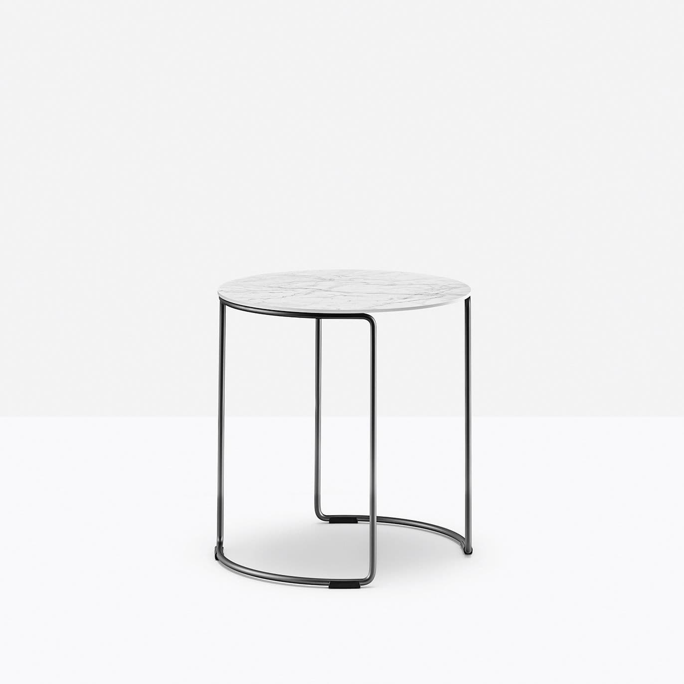 Contemporary side table - circuit CRTD_42X45 - PEDRALI - marble / steel ...