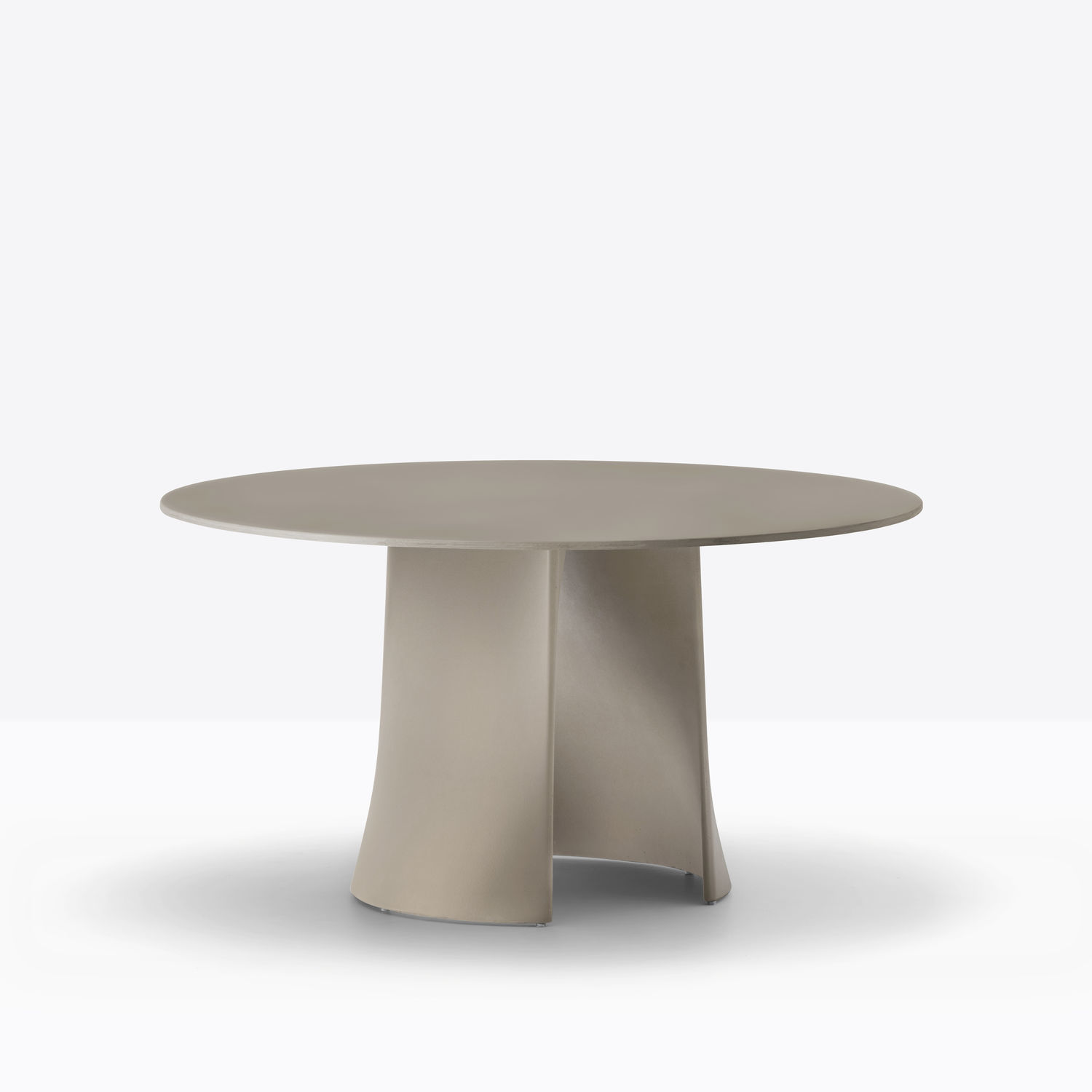 Contemporary table - ANEMOS - PEDRALI - concrete / concrete base / round