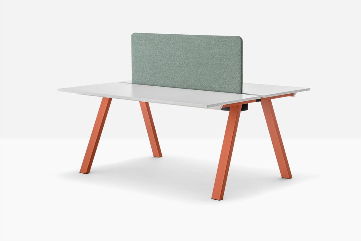 Workstation desk - arki-table ARK9 - PEDRALI - free-standing / 2 person ...