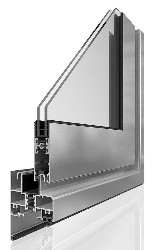 Aluminum door profile - C 71 - Laminex - thermal break