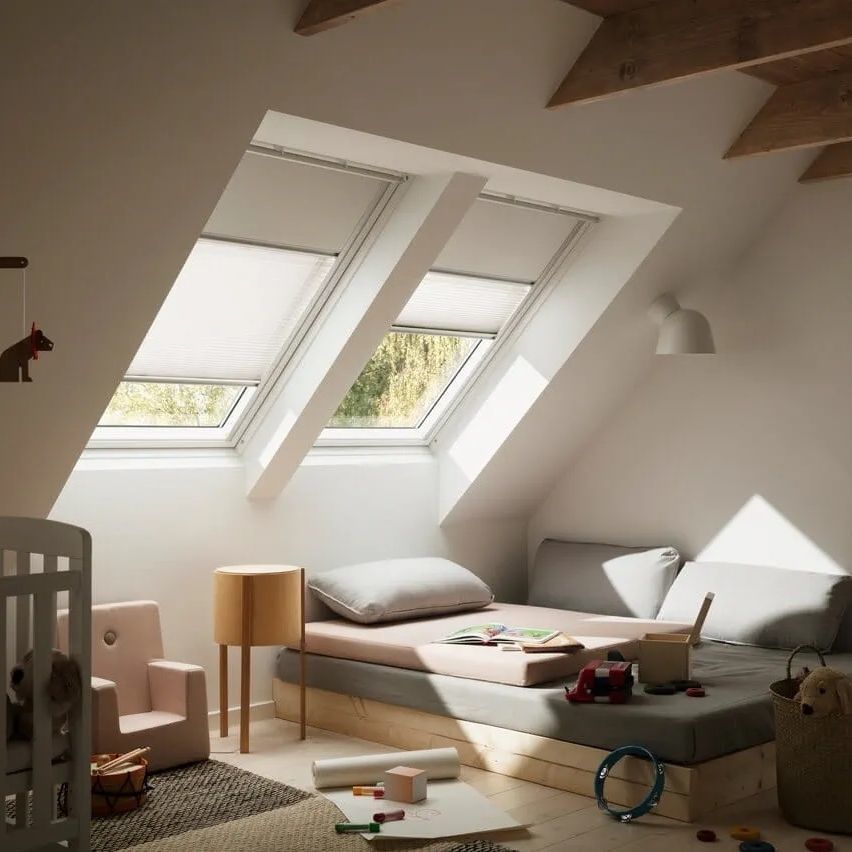 Pleated blinds VELUX for window / fabric / outdoor