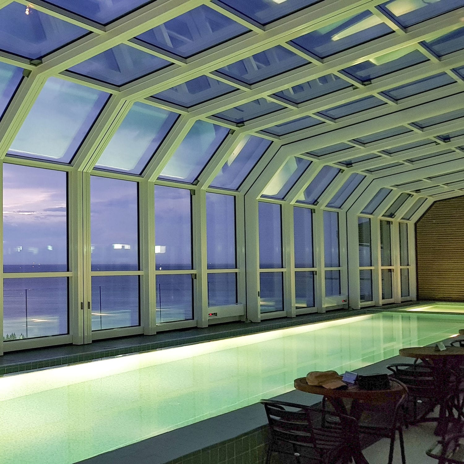 High swimming pool enclosure EVOLUTION LEANTO Libart Enclosure