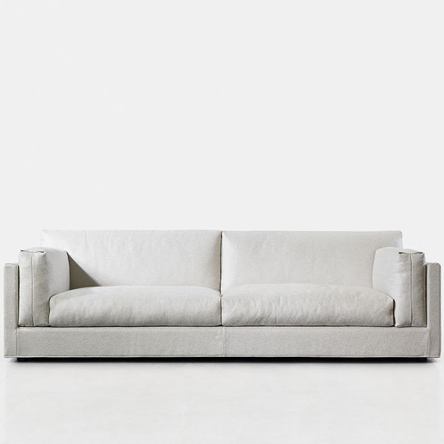 Contemporary Sofa Code Joquer Fabric 2 Person White Contemporary Sofa Code Joquer