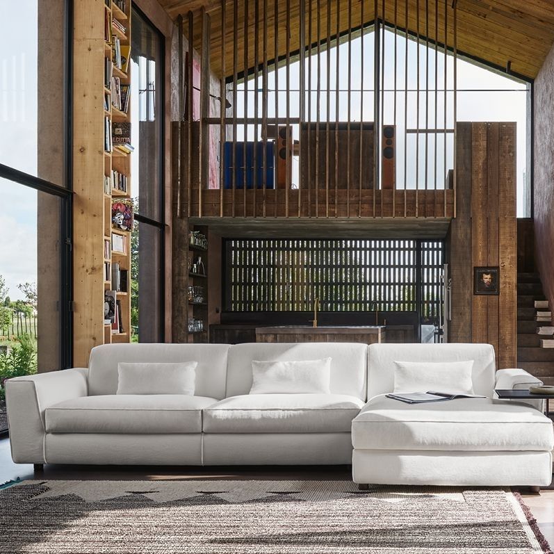 Modular sofa NEWPORT Twils gray / white / yellow