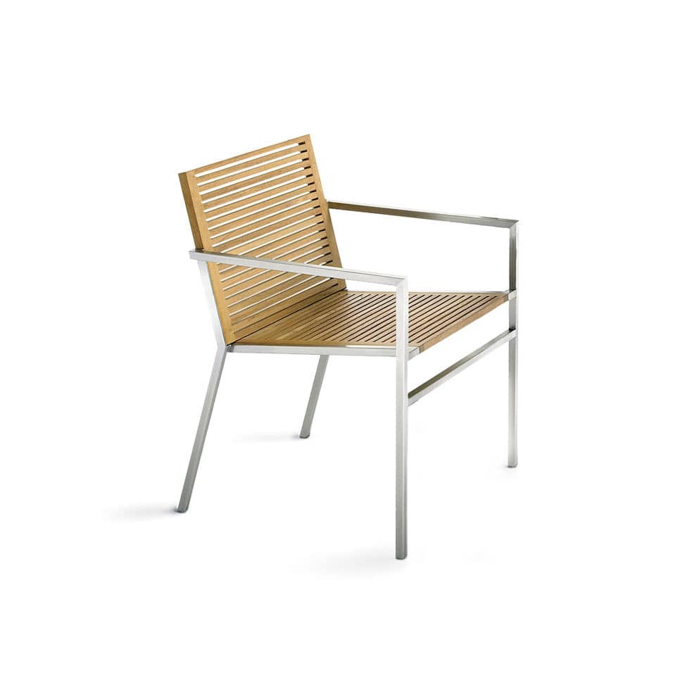 Contemporary chair - BEO - KENKOON - outdoor / walnut