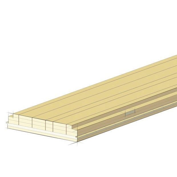 Gluelaminated wood structural panel LIGNO Bloc Q Lignotrend