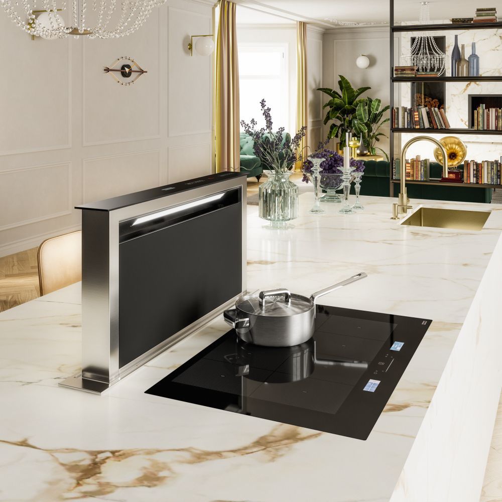 Downdraft extractor - FDW 908 IB XS - FRANKE HOME SOLUTIONS - ductless ...