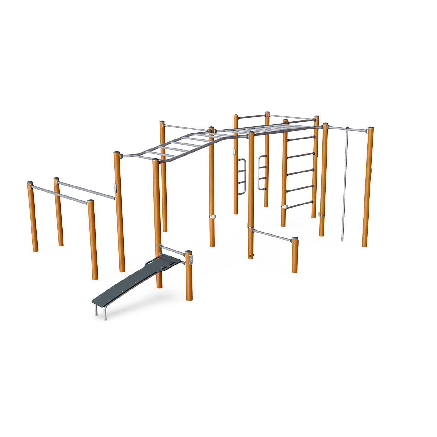 Public space street workout park - COMBI 5 - KOMPAN - for playground ...