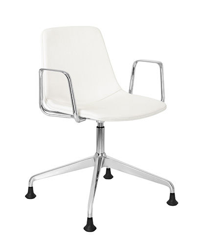 Contemporary visitor chair - LAMINA - DIETIKER - cast aluminum