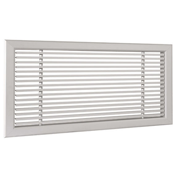 Aluminum ventilation grill NOVAL Systemair rectangular / white