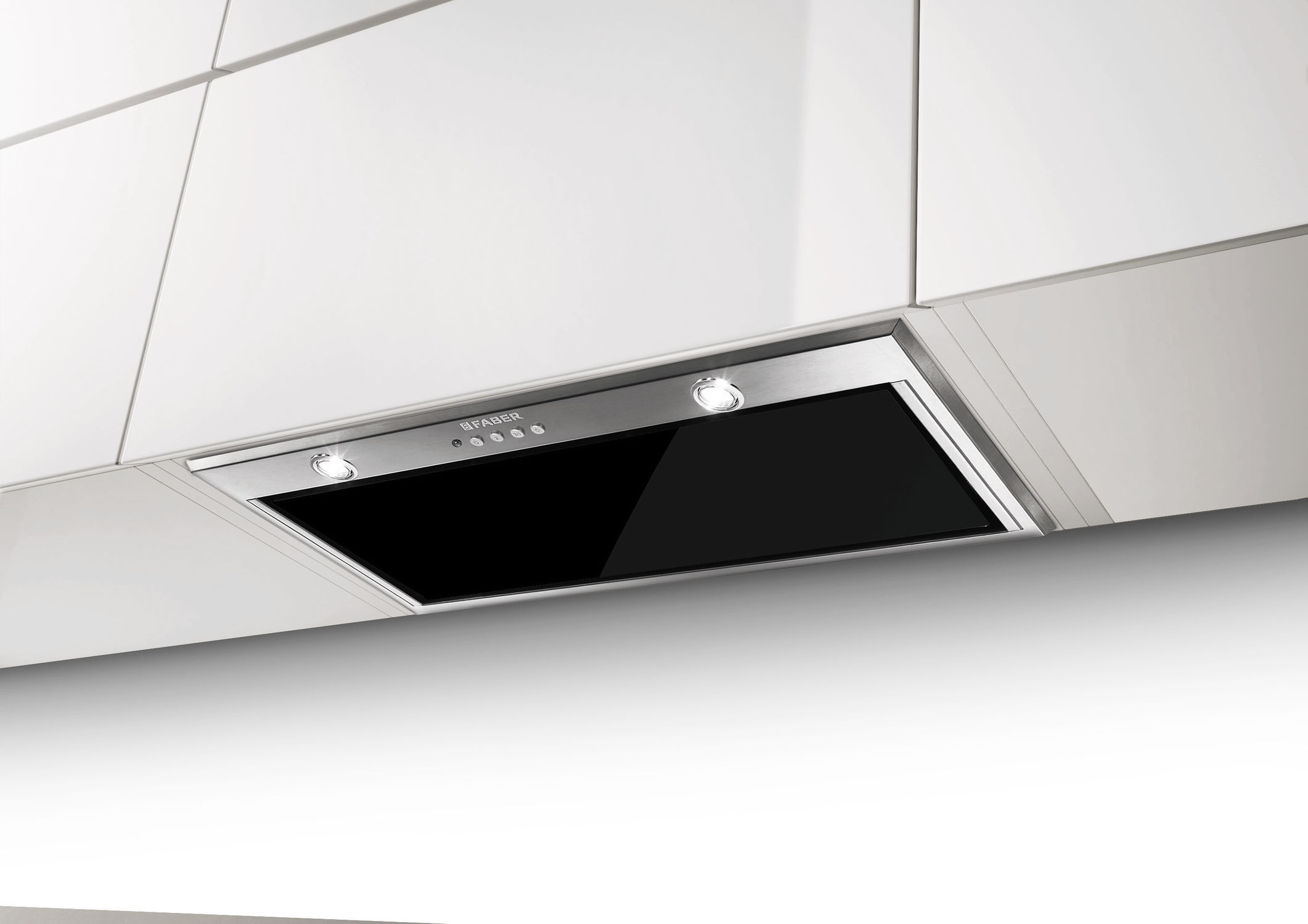 Builtin range hood INCA LUX GLASS Faber S.p.A with builtin lighting
