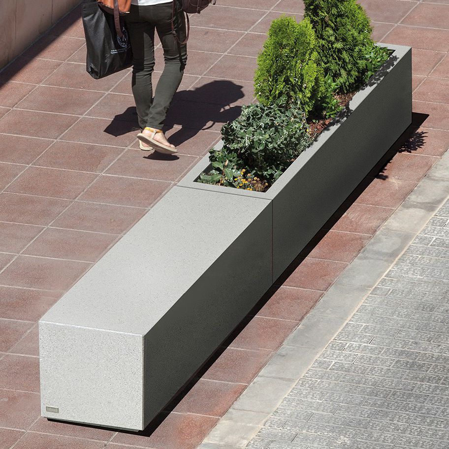 Image of Concrete box planter for garden