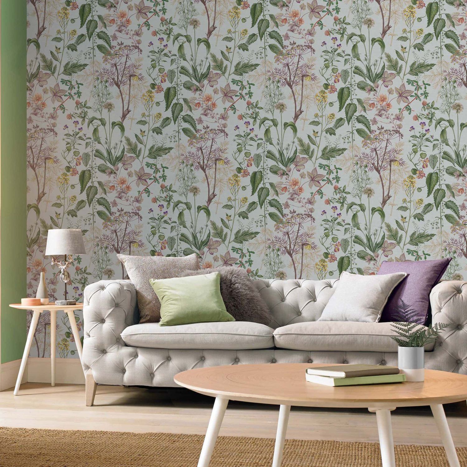 Contemporary wallpaper - EDULIS SAGE - Graham & Brown - nature pattern