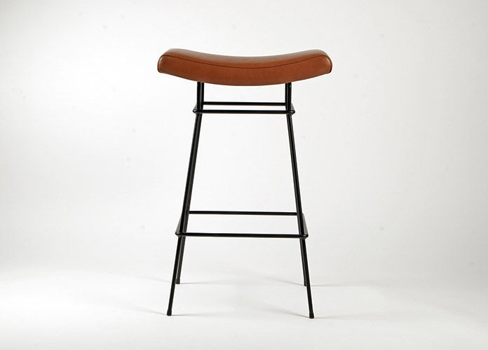 Contemporary Bar Stool Leather Metal Commercial Bienal By Contemporary Bar Stool Leather Metal Commercial Bienal By Fernando Jaeger