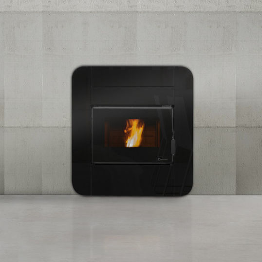 Pellet heating stove DUBLÍN ECOFOREST 14 kW / multifuel