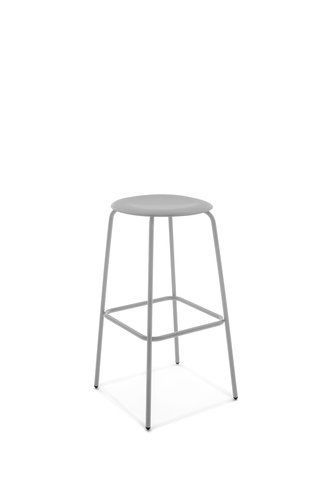 Contemporary Bar Stool Chromed Metal Polypropylene Contract Contemporary Bar Stool Chromed Metal Polypropylene Contract Pro Four Legged High