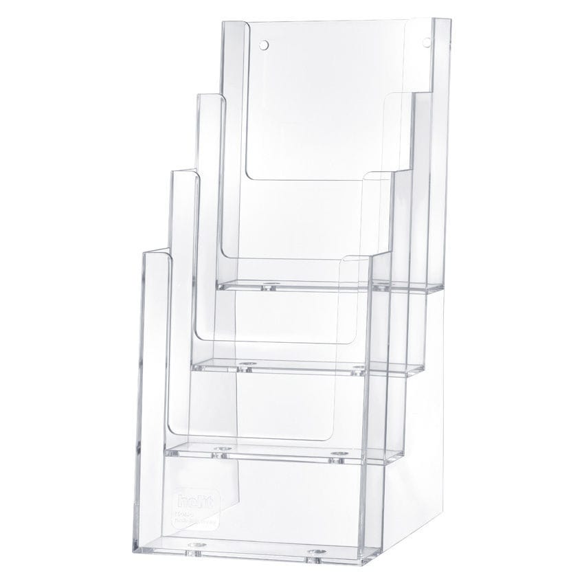 Countertop brochures rack - the helpdesk - Helit - glass / commercial