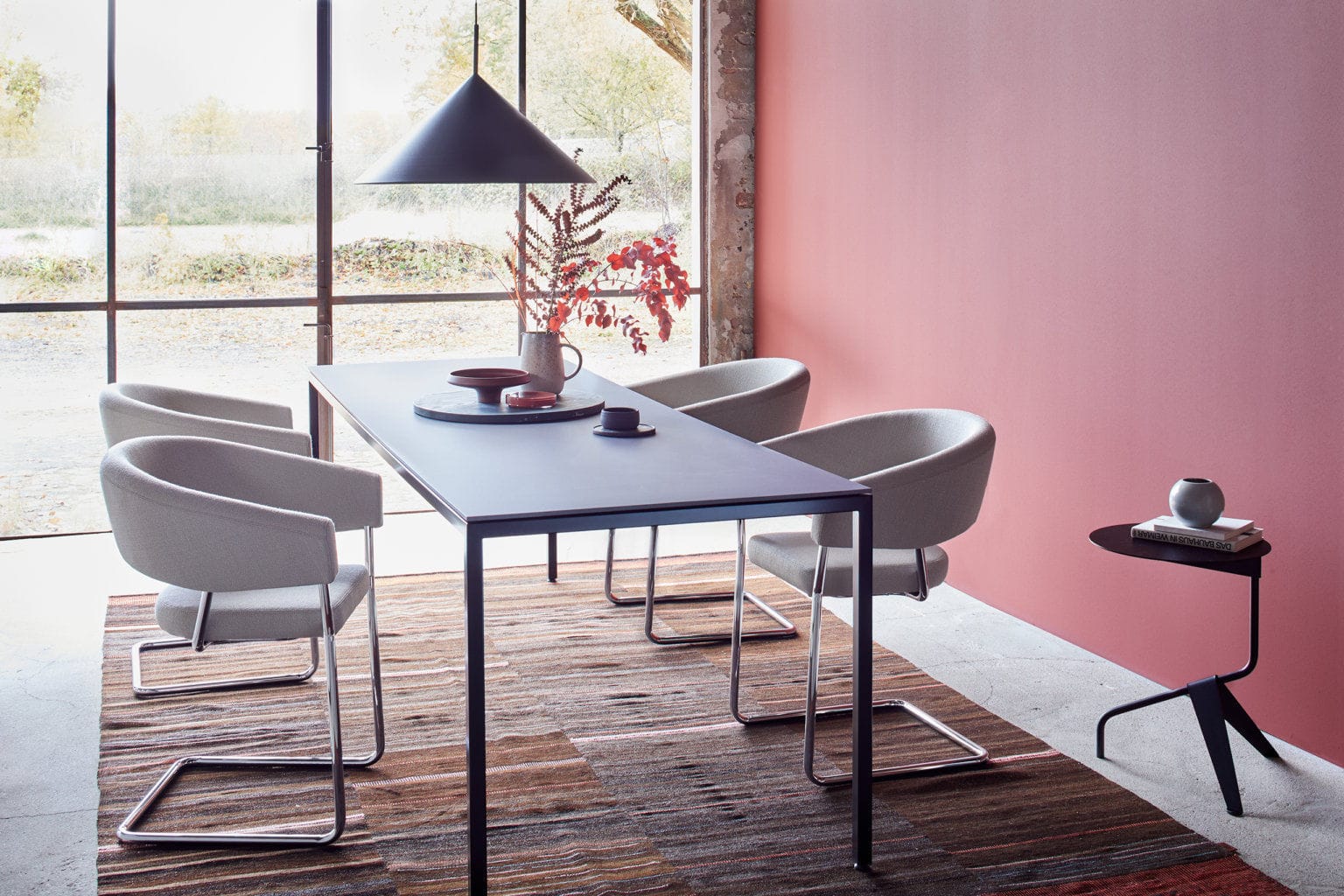 Contemporary chair - D9 - Tecta - indoor / fabric / leather