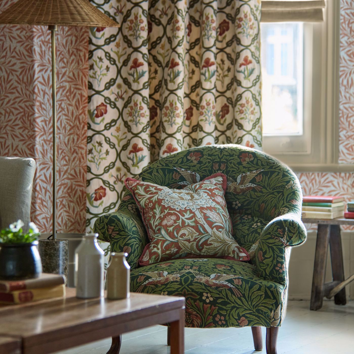 Upholstery fabric - BIRD TAPESTRY - MORRIS & Co. - for curtain / for ...