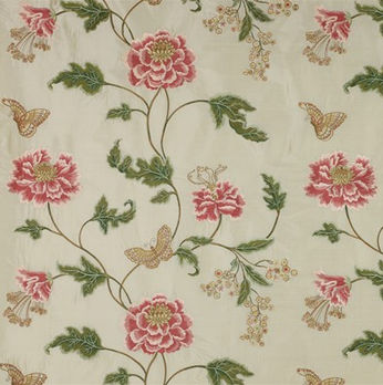 Curtain fabric - SUMMER PALACE : ORIENTAL POPPY - Colefax Curtain fabric - SUMMER PALACE : ORIENTAL POPPY - Colefax