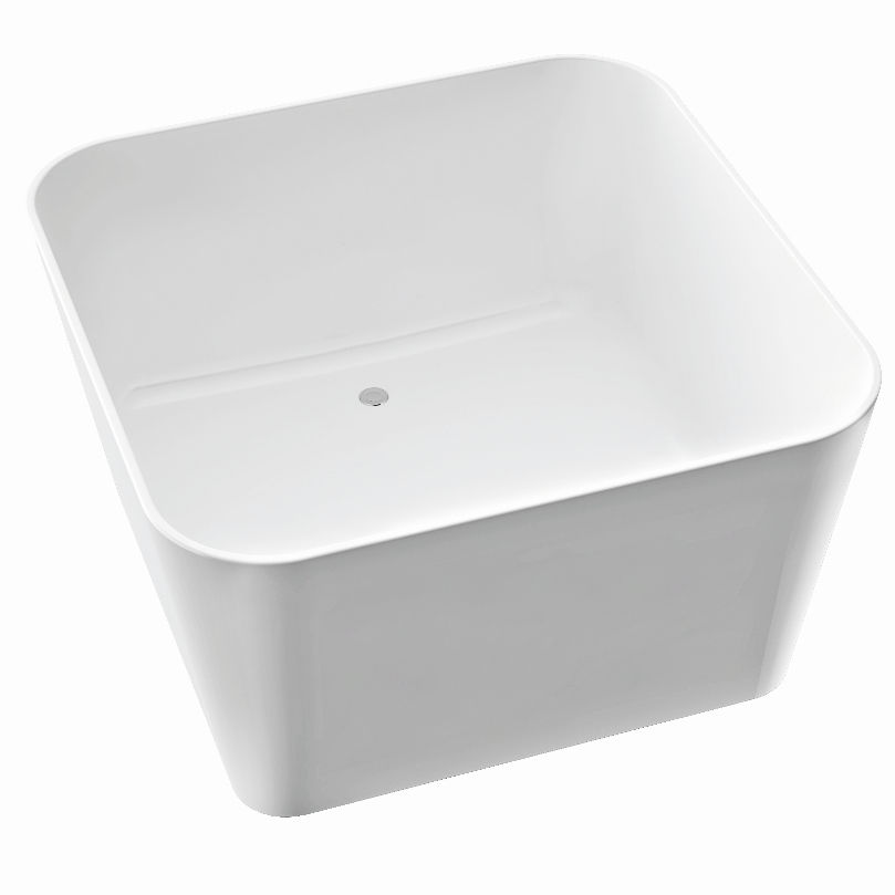 Square bathtub BALIA Marmorin freestanding / composite / white