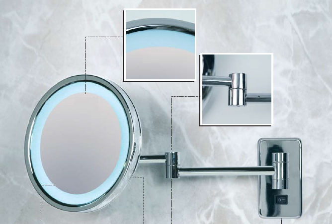 Wall Mounted Bathroom Mirror Magnifying Led Illuminated Wall Mounted Bathroom Mirror
