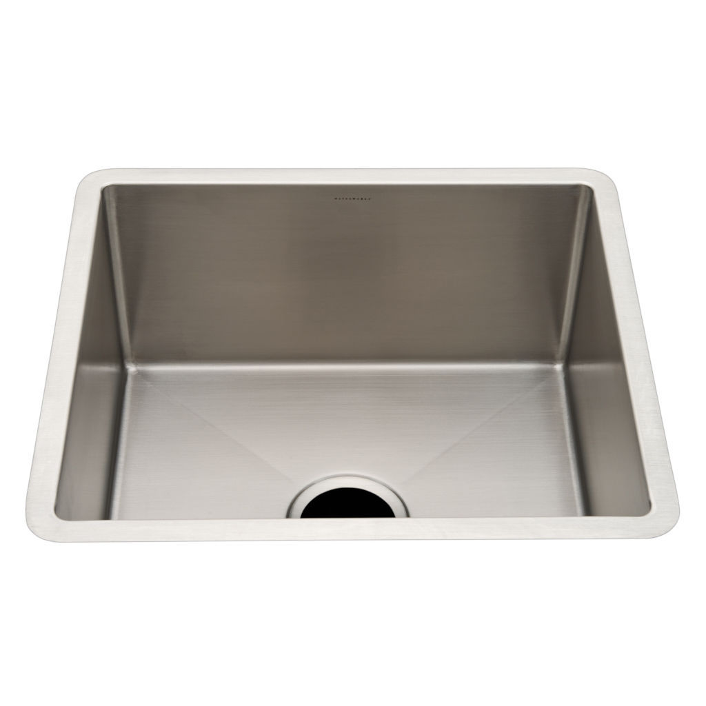 Singlebowl kitchen sink KRSK12 Waterworks without drainboard / stainless steel / overmount