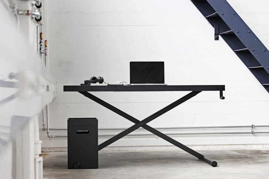 Workstation Desk Oak Wood Veneer Contemporary X Table Workstation Desk Oak Wood Veneer